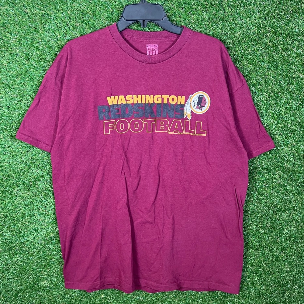 Washington Football Team Junk Food T Shirt XL Burgundy NFL Graphic Tee